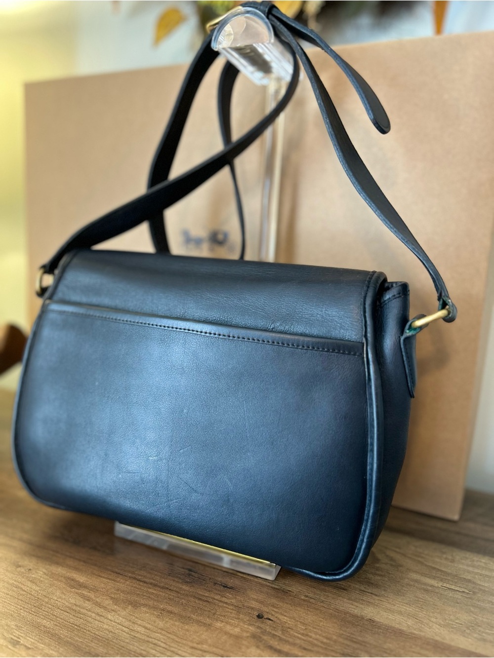 💙 VINTAGE COACH LENOX | NAVY GLOVE-TANNED LEATHER 💙 - Picture 5 of 16